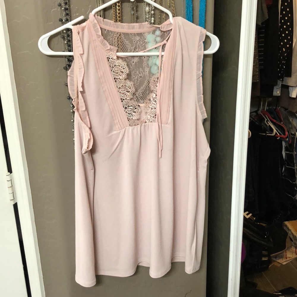 Pink tank blouse
